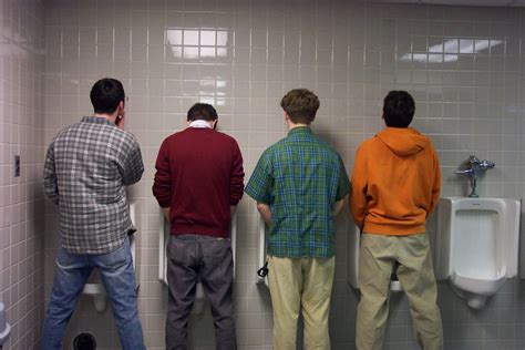 spy at urinal|Male Communal Showers .